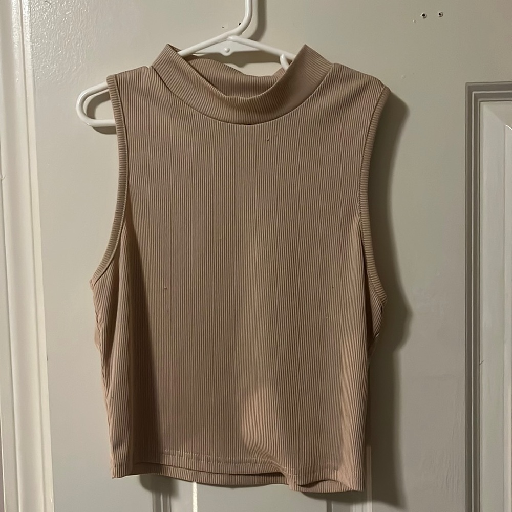 Mock neck tank